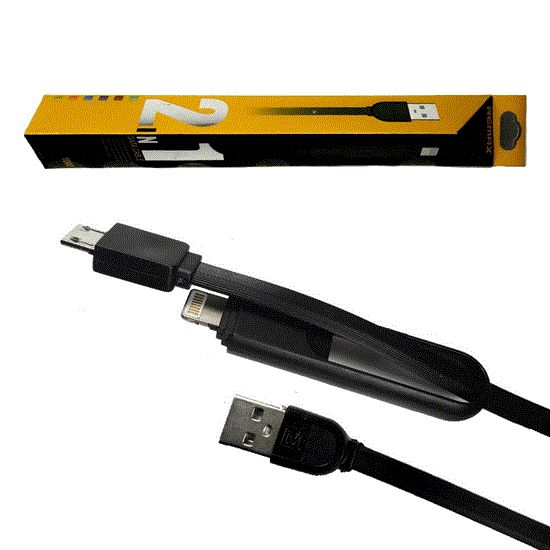 Picture of کابل شارژر دوکاره اندروید وآیفون ریمکس