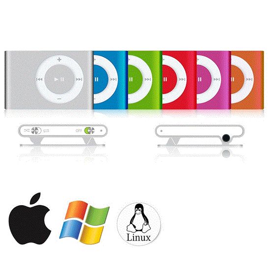 تصویر  پخش کننده موسیقی رنگ مشکی mp3player رم خور طرح اپل