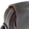 Picture of کیف دوشی چرم قهوه ای رنگ دو زیپه