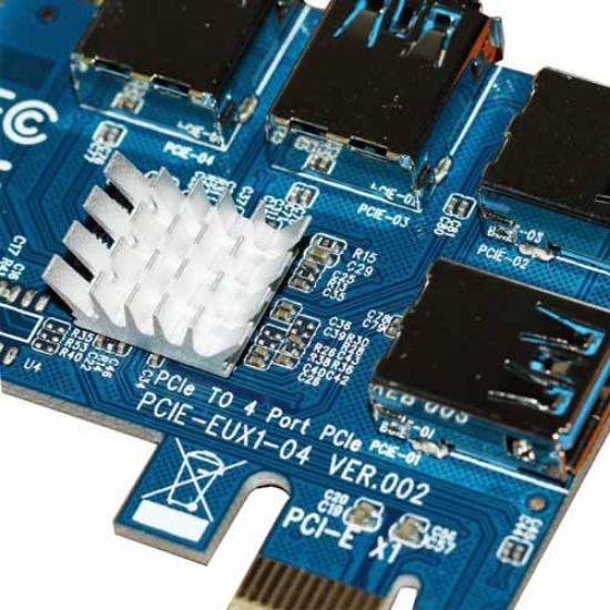 مبدل رایزر pci express به 16x گرافیک چهار پورت
