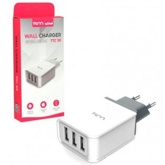 Picture of شارژر دیواری سه پورت تسکو مدل TTC59