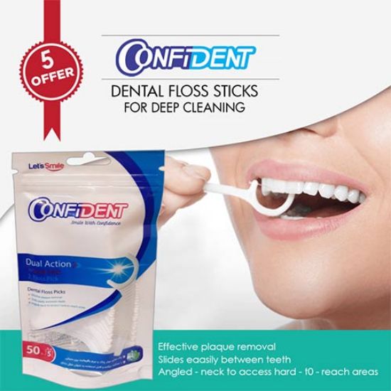 dental floss confident