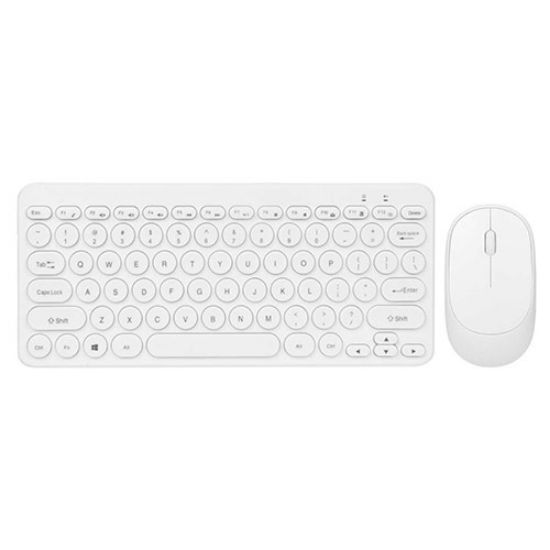 مینی کیبورد و ماوس بی سیم سفید Multimedia