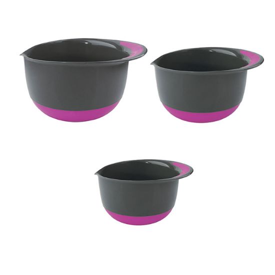 Picture of کاسه مخلوط کن KLEEZ مجموعه سه عددی رنگ صورتی
