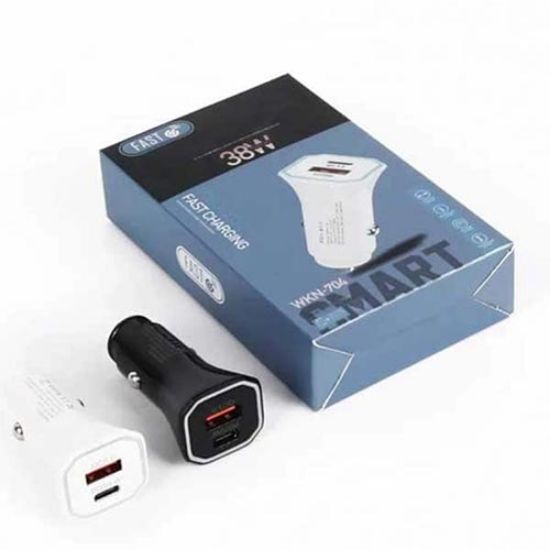 Picture of شارژر فندکی SMART مدل WKN-704 رنگ مشکی