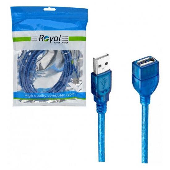 Picture of کابل افزایش طول USB شیلدار طول 3 متر رویال (Royal)