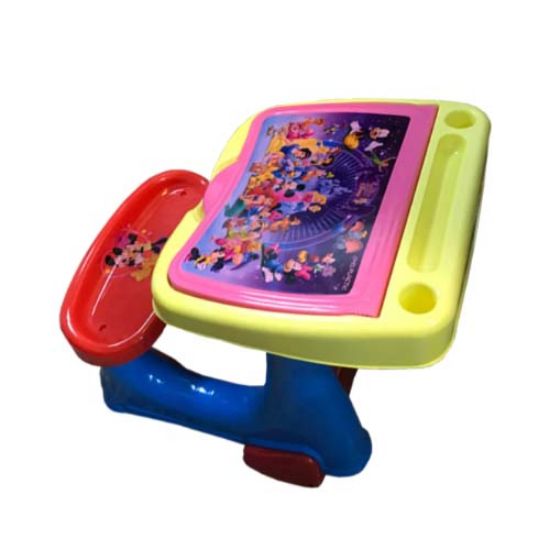 Picture of میز تحریر زرد صورتی و صندلی قرمز رنگ کودک دانا