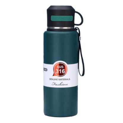 Picture of فلاسک لیوان دار استیل گنجایش 1 لیتری سبز