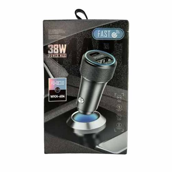 Picture of شارژر فندکی 38 وات فلزی مدل WKN-604