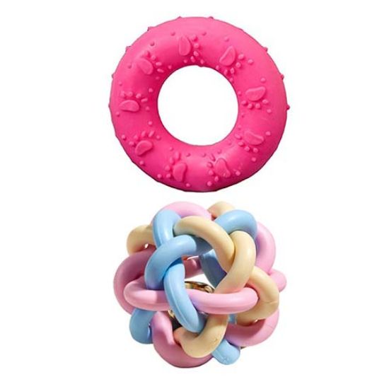 Picture of اسباب بازی سگ و گربه بایو موزارا مدل حلقه و توپ سرخابی