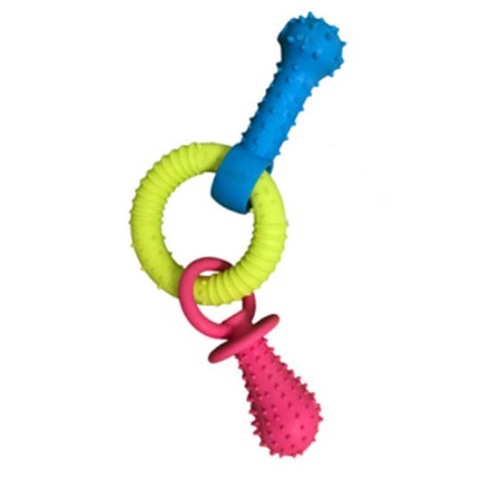 Picture of اسباب بازی دندانی سگ و گربه بایو موزارا مدل حلقه استخوان دار سبز