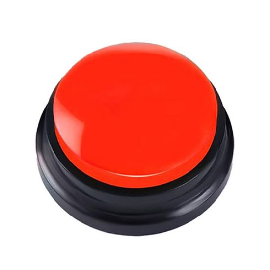 Picture of دکمه صحبت آموزشی سگ و گربه قابل ضبط صدا قرمز